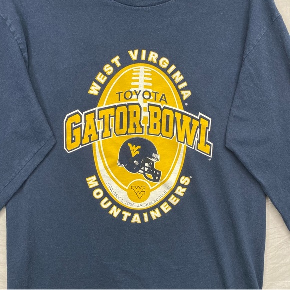 West Virginia Gator Bowl Long Sleeve Short Blue Men Size | M - Picture 2 of 9